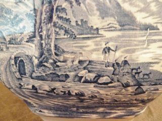 Vintage Royal Warwick Lochs of Scotland Loch Lomond blue coffee pot with lid 2