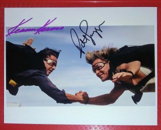 Patrick Swayze Keanu Reeves Hand Signed Autographed Photo 8 X 10 Point Break
