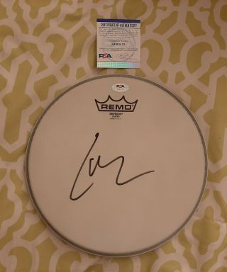 Lars Ulrich Of Metallica Signed Autograph 10 Inch Remo Drumhead Psa Ag83575