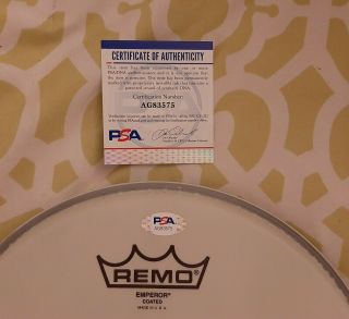 Lars Ulrich of Metallica signed autograph 10 inch Remo Drumhead PSA AG83575 3
