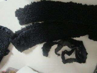 Black Curly Lambs Wool for Teddy Bear Making Vintage piece 3
