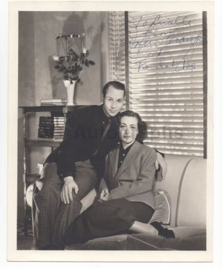Joan Crawford And Franchot Tone - George Hurrell 8x10 Photograph,  Signed By Both