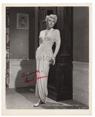 Lana Turner - Classic Hollywood Actress - Signed 8x10 Photograph