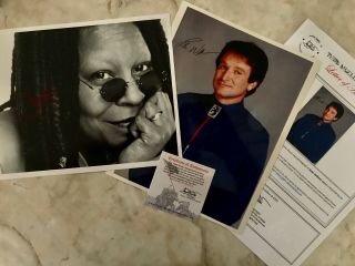 Robin Williams,  Whoopi Signed 8 x10 Photo Signed Autographed BONUS ITEM, 2