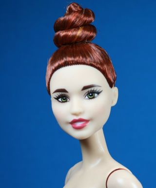Barbie Styled By Marni Senofonte Daya Face Red Updo Articulate Pale Nude Body