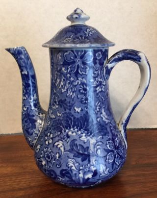 Antique Blue Chintz Indiv.  Tea Pot Brown - Westhead Moore “siam”