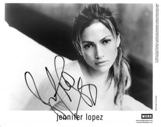 Jennifer Lopez Signed Authentic Autographed 8x10 B/w Photo Psa/dna Ad14898