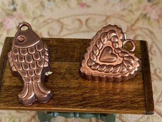 Vintage Miniature Dollhouse Bodo Hennig Germany Copper Pastry Molds Wall Decor
