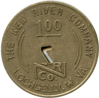 The River Company Lochgelly,  West Virginia Wv Scrip $1 Trade Token