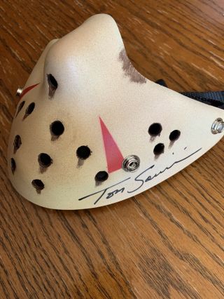 Friday The 13th Ppe Mask Tom Savini Signed / Hand - Painted