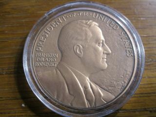 Franklin Delano Roosevelt (fdr) Inaugural In Memory Of Bronze Medal Coin Token