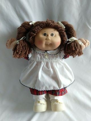Authentic Vintage 1985 Coleco Cabbage Patch Kids Doll Tooth Braids Cpk Ok Signed