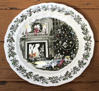Johnson Brothers Ironstone Pottery Merry Christmas Chop Plate Serving Platter