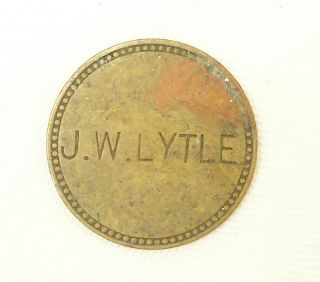 Vintage Good For 5 Token J W Lytle