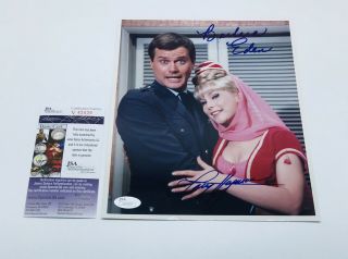 Barbara Eden & Larry Hagman I Dream Of Jeannie Signed 8x10 Photo With Jsa