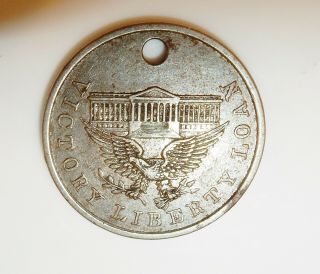 Wwi Us Victory Liberty Loan Medal,  Made From Captured German Cannon Metal