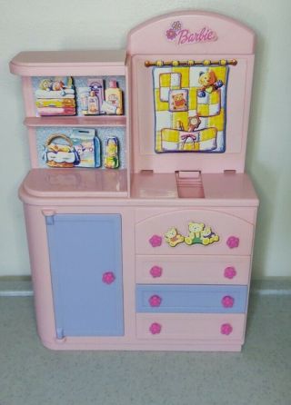 2003 Mattel Barbie Doll House Happy Family Baby Changing Table Dresser