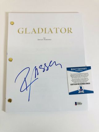 Russell Crowe Signed Gladiator Script Beckett