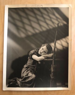 Jean Arthur Written On Oversized Eugene Robert Richee Photograph Cinderella Knee