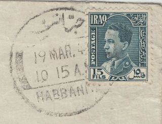 IRAQ 1940 CENSORED cover RAF HABBANIYA - SCOTLAND via BAGHDAD by OVERLAND MAIL 2