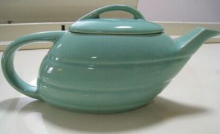Vintage Bauer Pottery Los Angeles Jadeite Green Teapot With Lid Tea Pot 1940 