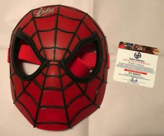 Stan Lee Hand Signed Autographed " Spider - Man " Mask With Global Authentics