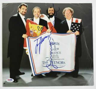 Plácido Domingo,  José Carreras,  Luciano Pavarotti.  Signed 12x12 Photo Psa Loa