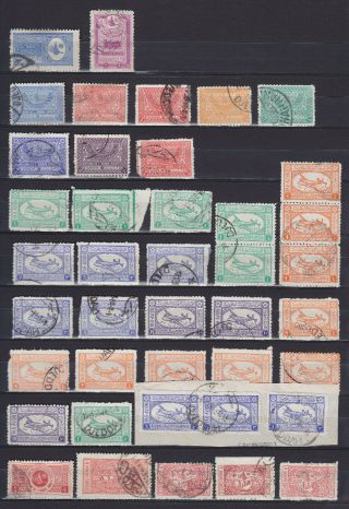 Saudi Arabia To Italy 1934 - 1949,  44 Stamps,  Air Mail Letter From Djeddah