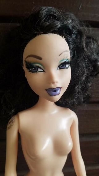 My Scene Nolee Doll Rooted Eyelashes Curly Raven Hair 4 Ooak