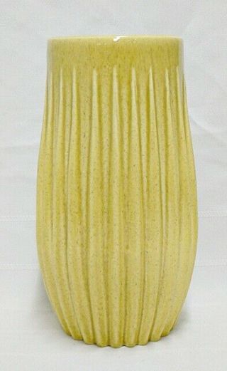 Red Wing Pottery Speckled Yellow Vase M1528