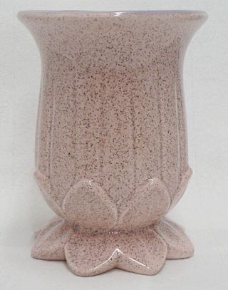 Red Wing Pottery 6 " Pink Speckle Vase 1439