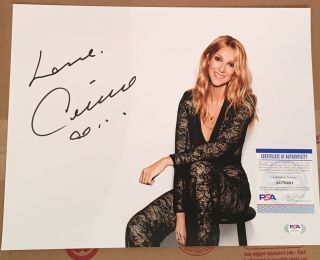 Celine Dion Autographed Signed 11x14 Photo - Psa/dna - Legendary Singer