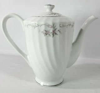 Gold Standard Porcelain China 5 Cup Coffee Pot With Lid (pink Flowers)