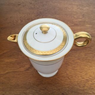 Haviland York - Madison - Gold Trim Cream China Coffee Pot W.  Lid
