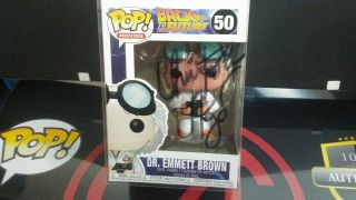 Funko Pop - Back To The Future_ 50 Signed By_christopher Lloyd _,