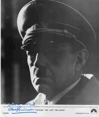 G - Alec Guiness Autographed Photo Hitler The Last 10 Days W/coa