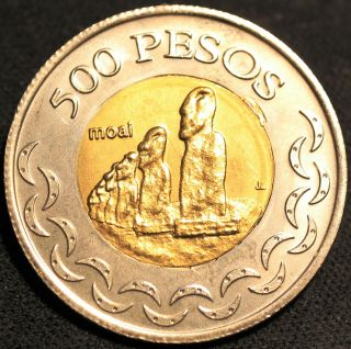 380 Easter Island,  Rapa Nui,  Isla De Pascua 500 Pesos 2007 Unc