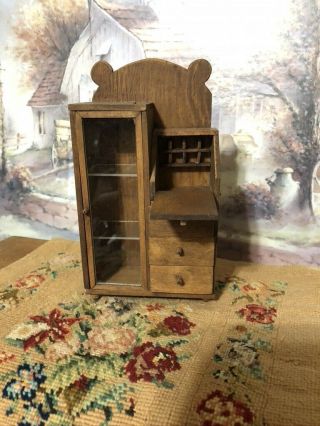 Miniature Doll House Secretary Drawers Shelves And Cubbies