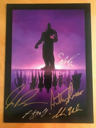Marvel Avengers Endgame Sdcc Comic Con Cast Signed Poster X5 Russo Bros Stan,