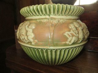 Antique Roseville Donatello Art Pottery Jardiniere/very