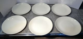 Six Eva Zeisel Castleton Museum White 8¼ " China Salad Plates