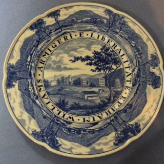 Wedgwood Williams College The Campus In 1830 10 3/4 " Blue Dinner Plate
