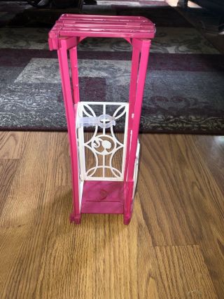 Barbie Dream House ELEVATOR 2015 Replacement Part Doll Holder Pink White Mattel 3