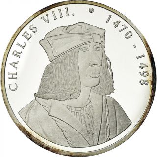[ 715818] France,  Medal,  Les Rois De France,  Charles Viii,  History,  Ms (65 - 70)