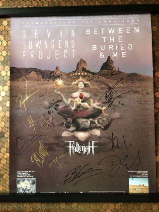 Devin Townsend Project Btbam Autographed Concert Poster Signed Great