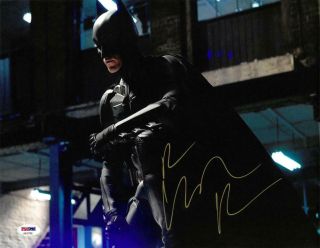 Christian Bale Signed Batman Authentic Autographed 11x14 Photo Psa/dna Aa37705