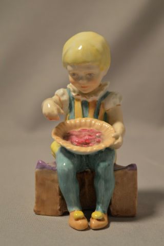 Vintage Royal Worcester English Porcelain Figurine - Little Jack Horner 3305