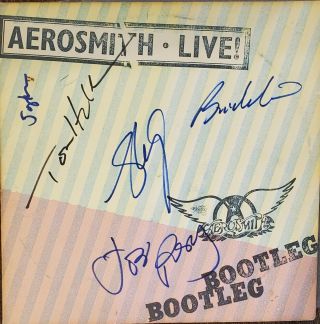 Aerosmith Live Bootleg X5 Autographed Album Lp Vinyl $5 Insured