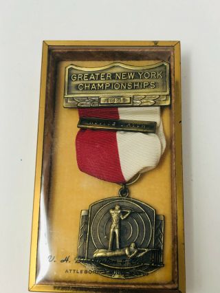 1951 VTG NRA NATIONAL RIFLE ASSOCIATION AWARD MEDAL YORK CHAMPIONSHIPS 2