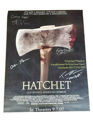 Hatchet The Movie Poster Signed By Cast
